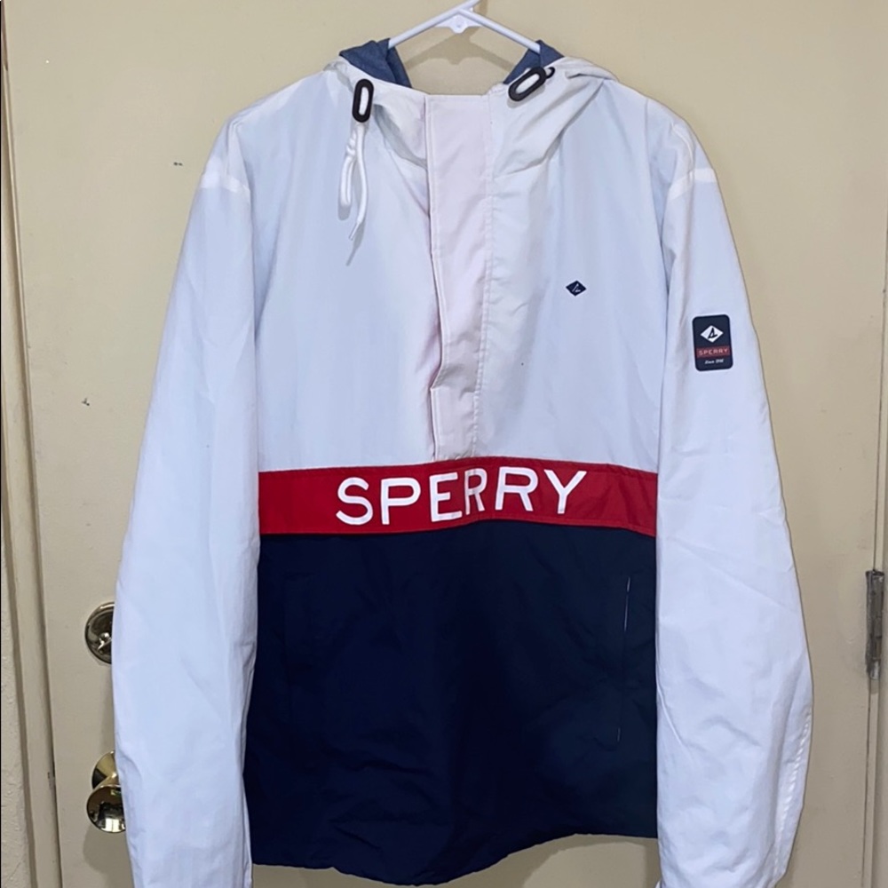 Sperry windbreaker Men’s pullover jacket.